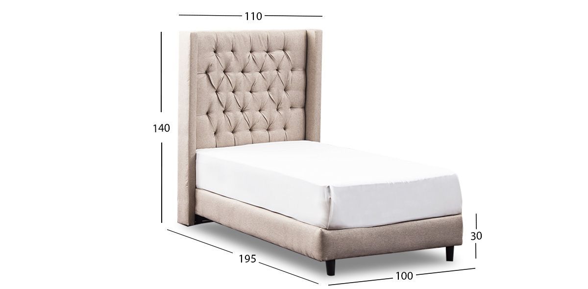 Cabecera Individual Estela Beige