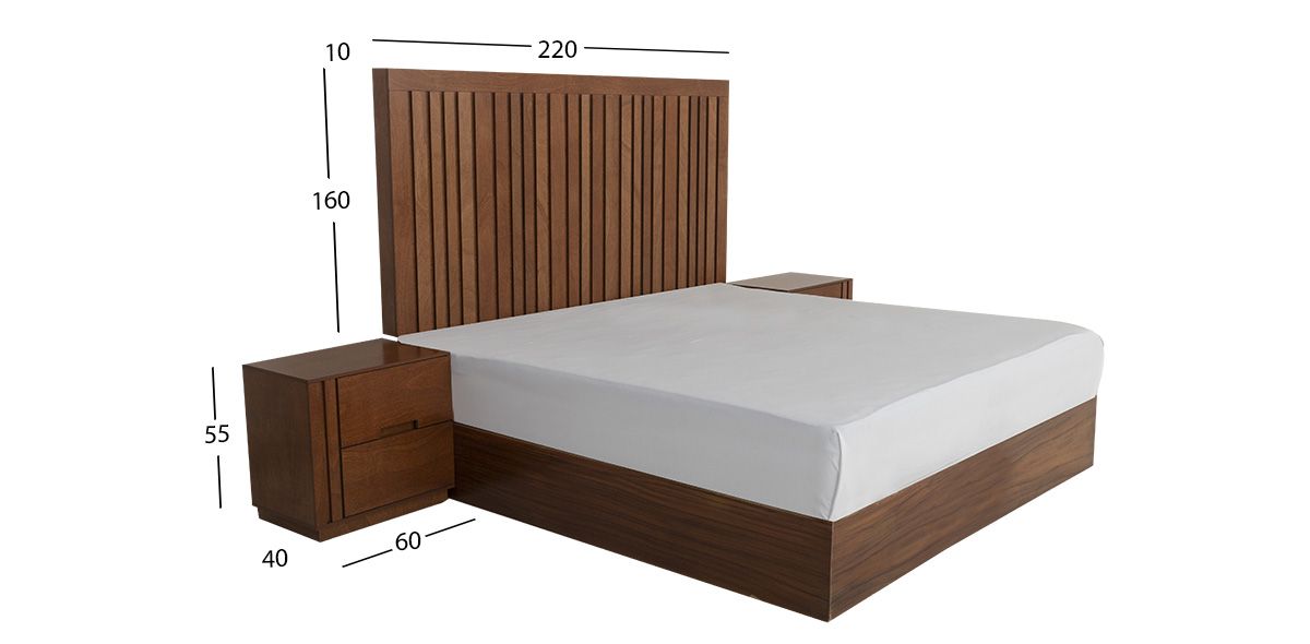 Recámara King Size Antara Café 3 Piezas