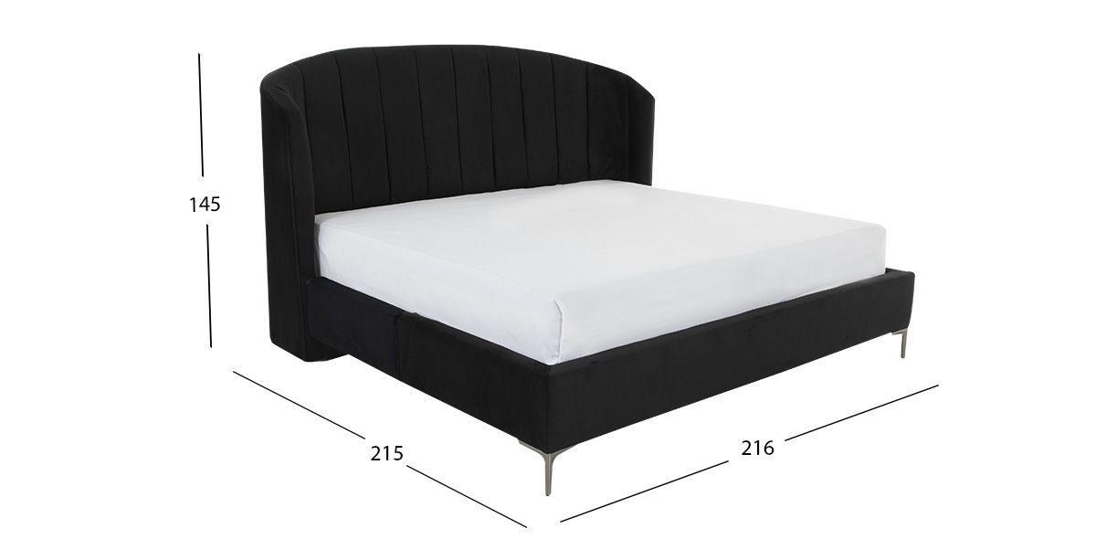 Cama King Size Anika Negro