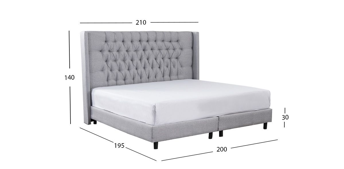 Cama King Size Estela Plata