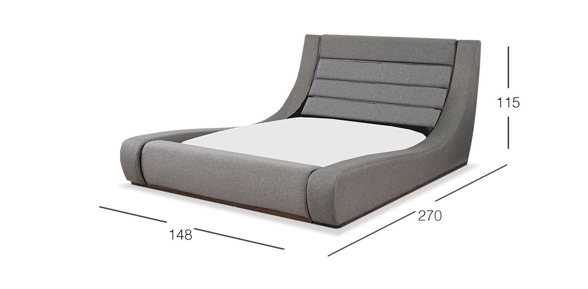 Cama Matrimonial Gipsy Gris