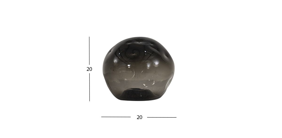 Esfera Decorativa Cristal Zirconia Gris Chica