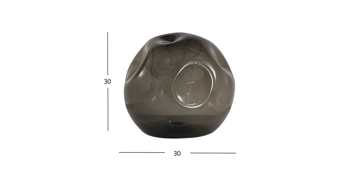 Esfera Decorativa Cristal Zirconia Gris Grande