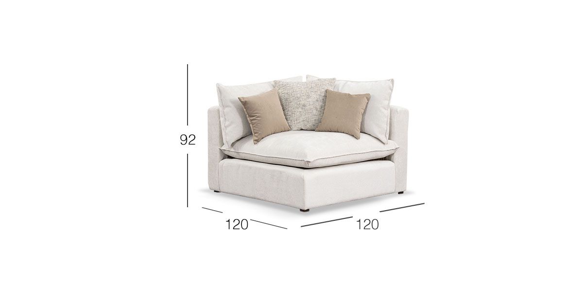 Sillón Esquinero Macca Blanco