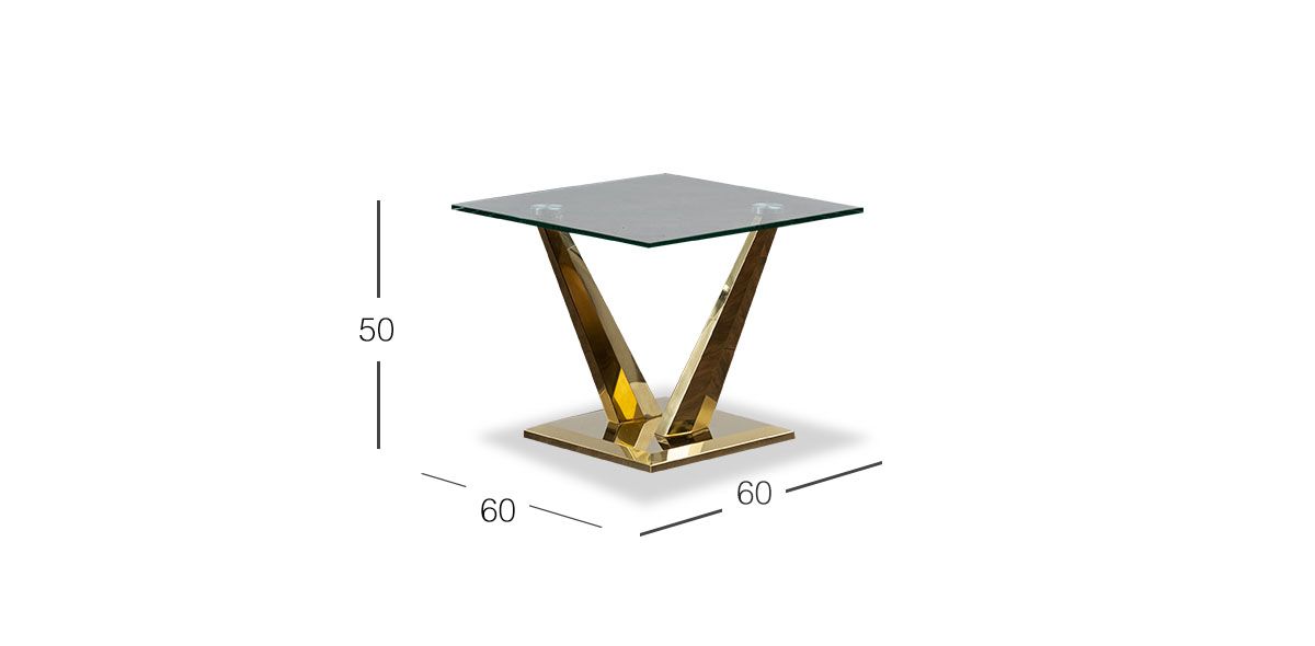 Mesa Lateral Cuadrada Royal Gold Lv