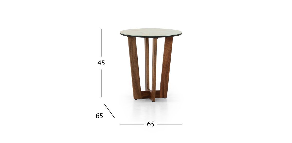 Mesa Lateral Owen Gris Cristal