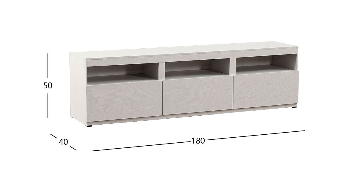 Mesa T.V. Toronto Life Blanco 180 cm