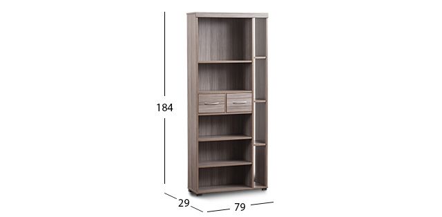 Modulo Lateral 2 Cajones Juliana Gris
