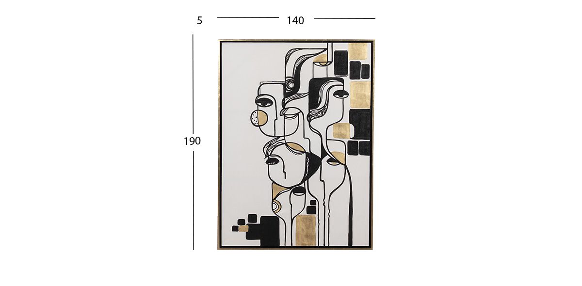 Cuadro Decorativo Al Oleo Fragmentado CL Blanco