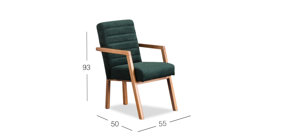 Sillón Ocasional Terciopelo Orissa Verde Esmeralda 