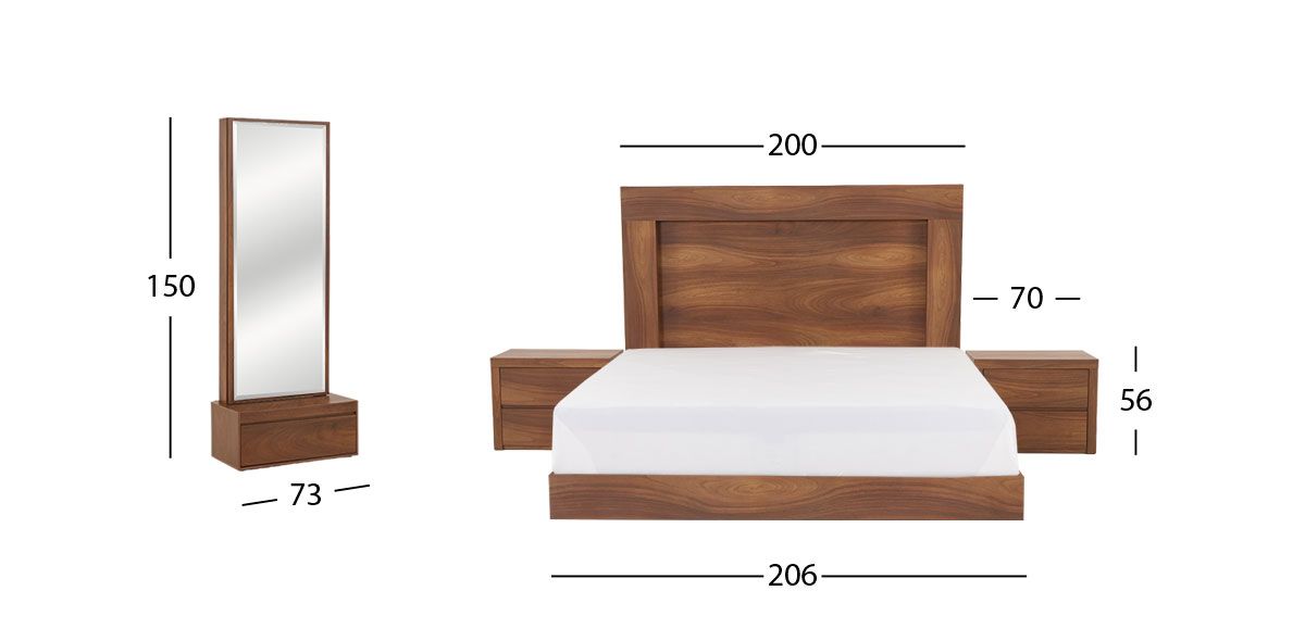 Recamara King Size Marbella Párota 4 Piezas