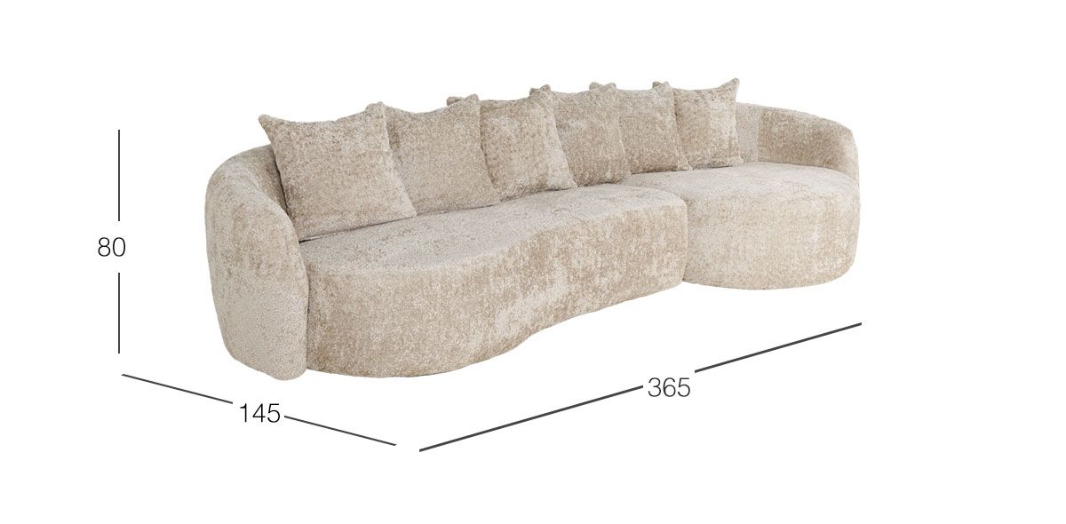 Sala En L Derecha Charlotte Beige