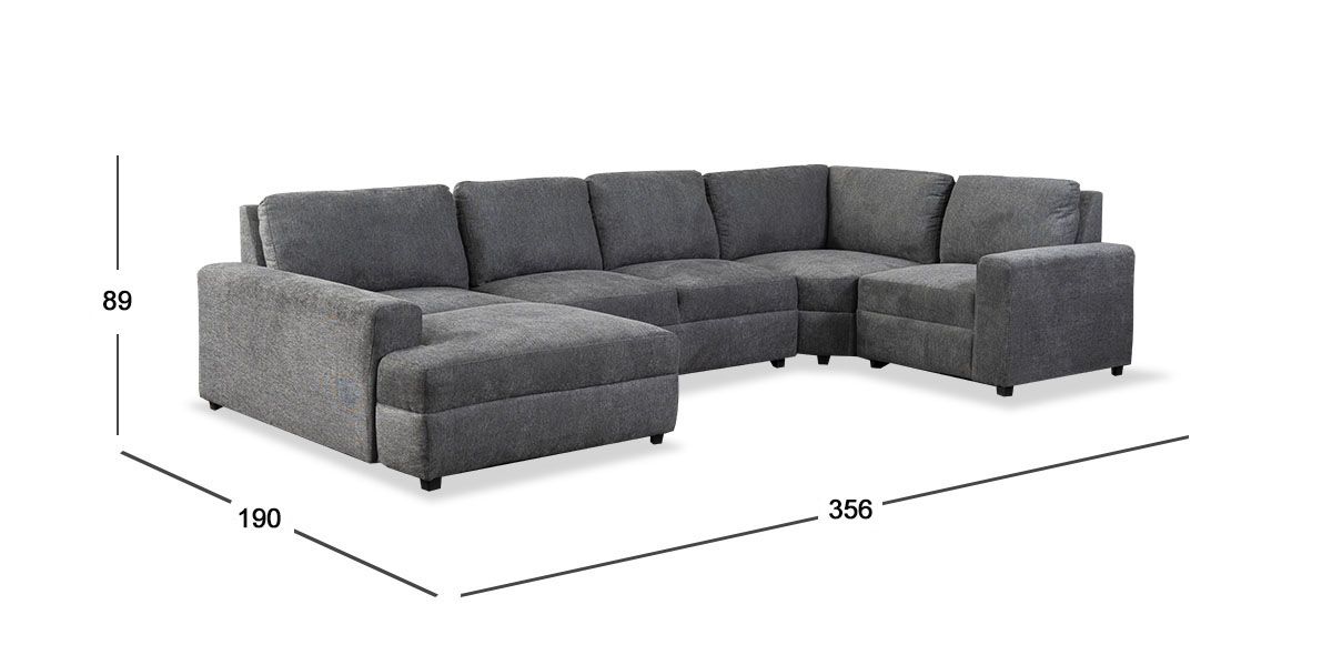 Sala Elite II Gris Charcoal 4 Piezas  