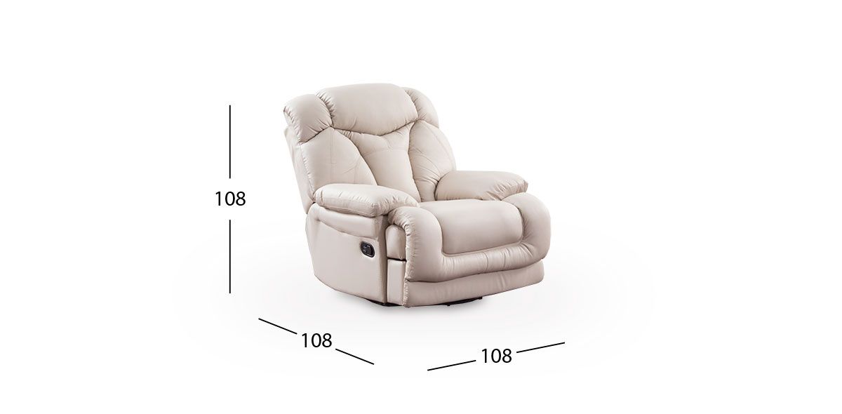 Sillón Reclinable con Sistema Giratorio Lake Beige
