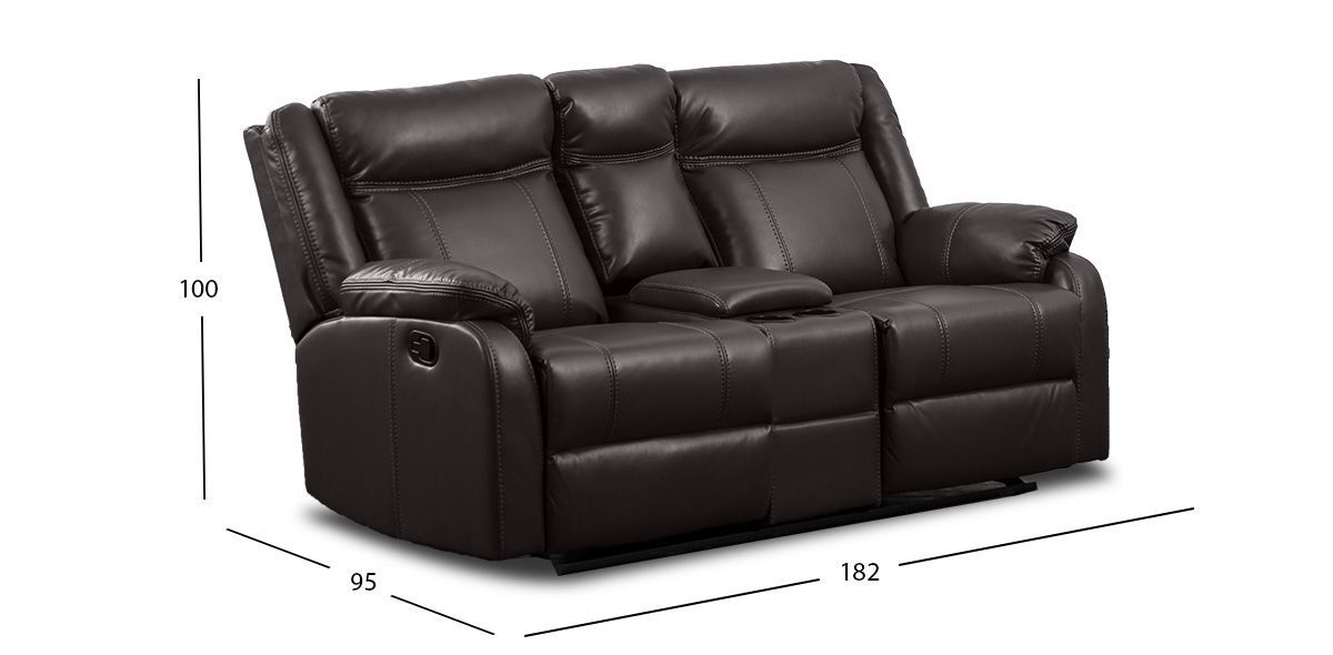 Sofá 2 Plazas Reclinable Wagner Choco