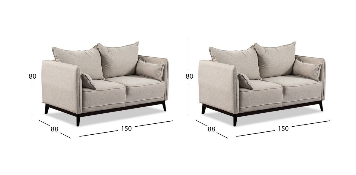 Sala Boston Beige 2 Piezas