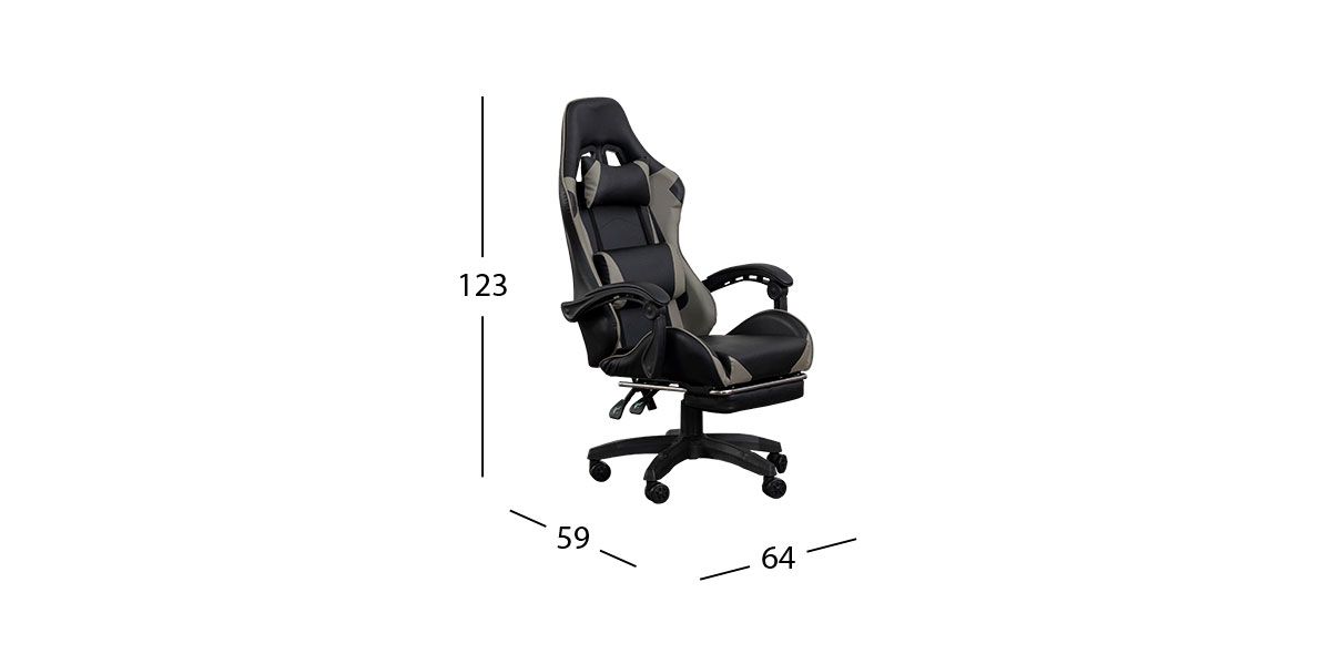 Silla Gamer Sparx Negro Gris 