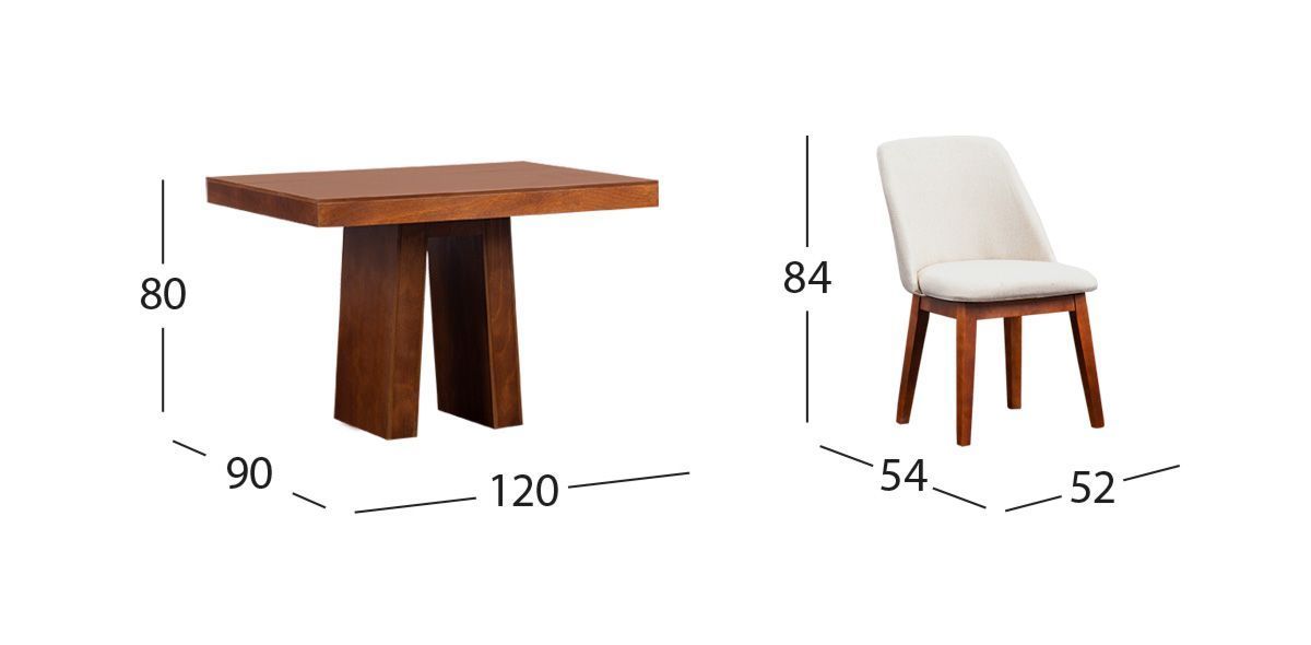 Comedor Odette con Sillas Olaf Arena PL 5 Piezas