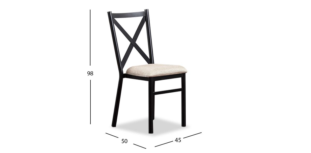 Silla Romeo Negro/Beige