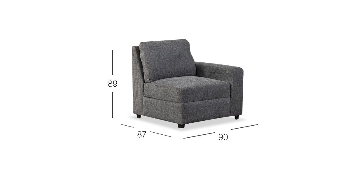 Sillón Elite II Gris Charcoal 