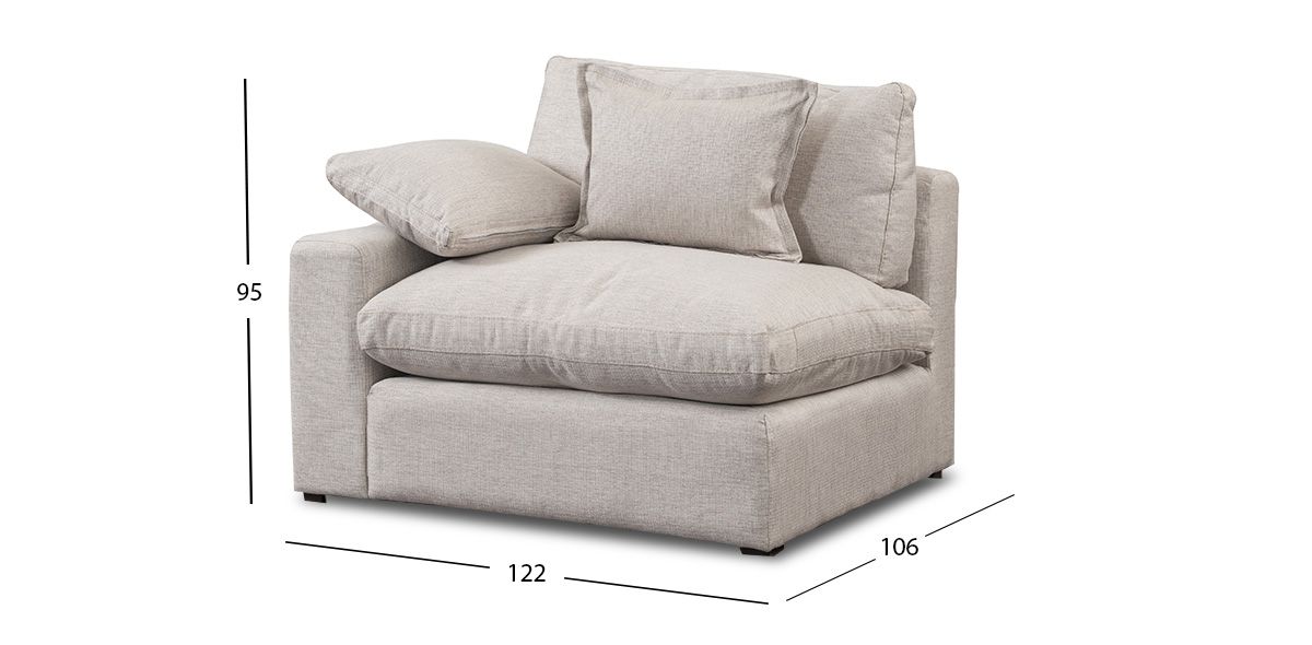 Sillón Con Brazo Izquierdo Romelly Beige