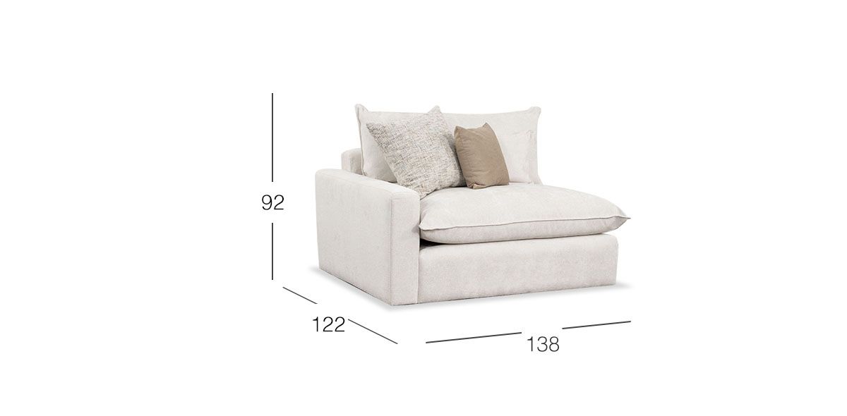 Sillón Brazo Derecho Macca Blanco
