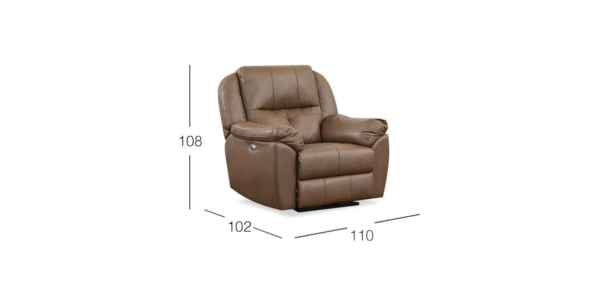 Sillón Con Reclinable Eléctrico Prescot Air Café