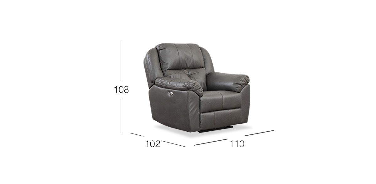 Sillón Con Reclinable Eléctrico Prescot Air Gris