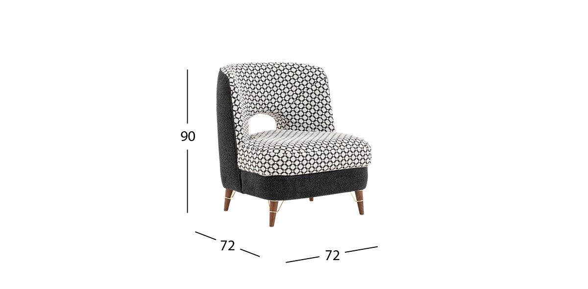 Sillón Ocasional Nero Domino Negro   