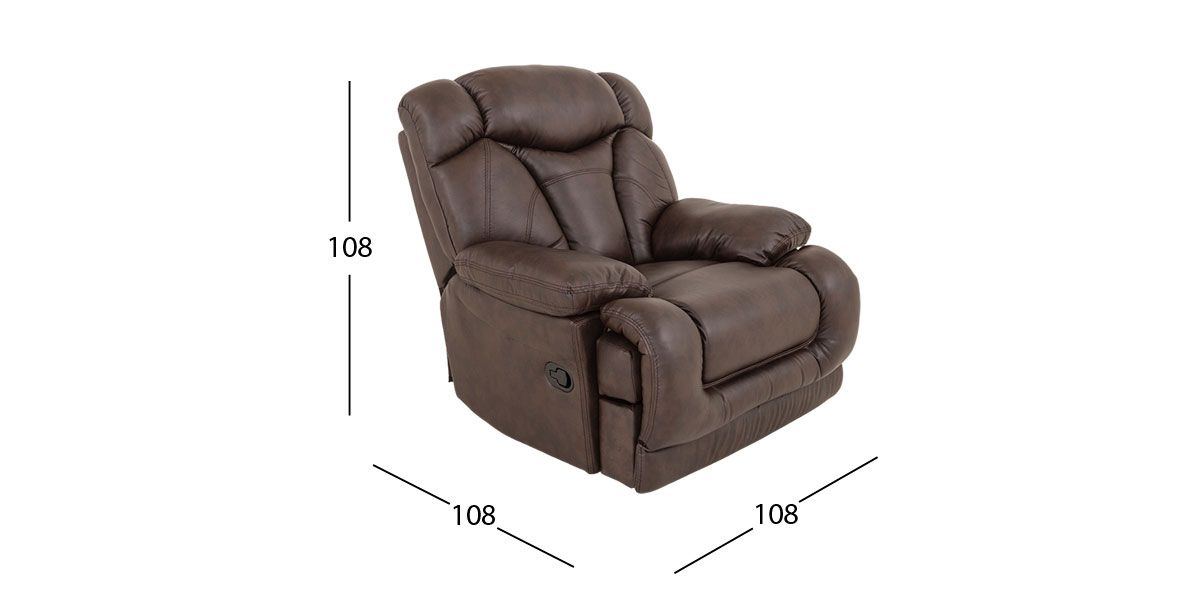 Sillón Reclinable con Sistema Giratorio Lake Chocolate