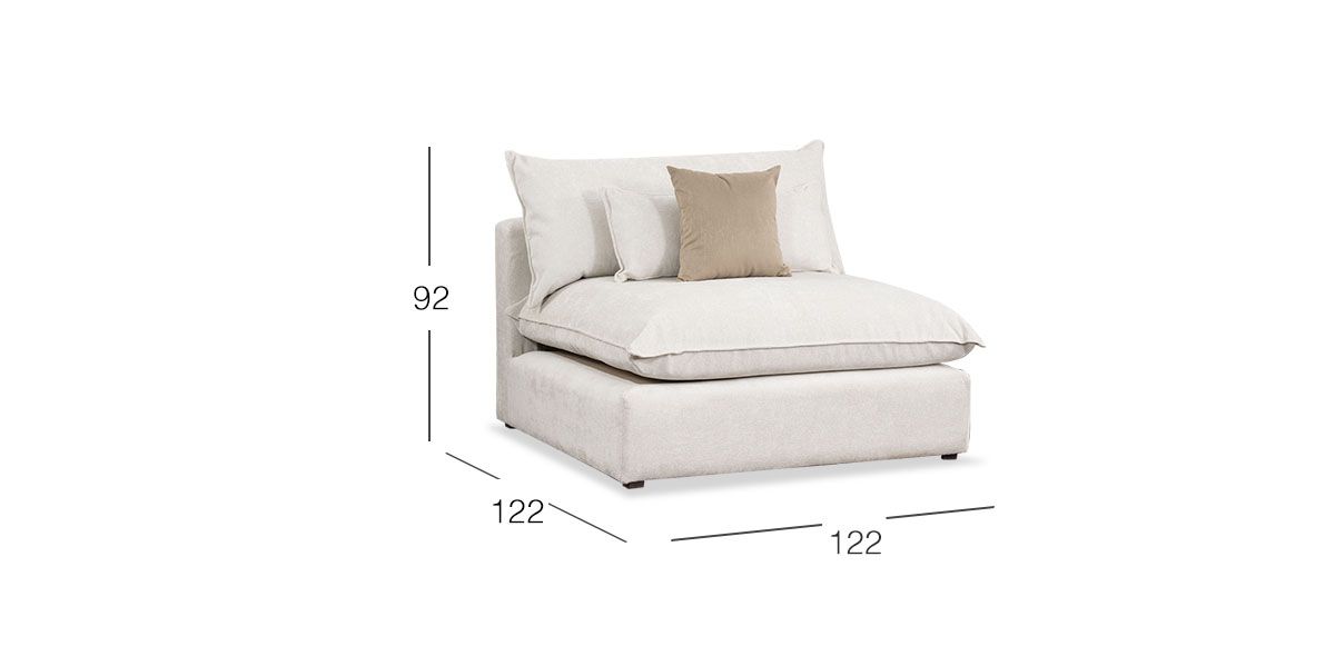 Sillón Sin Brazo Macca Blanco