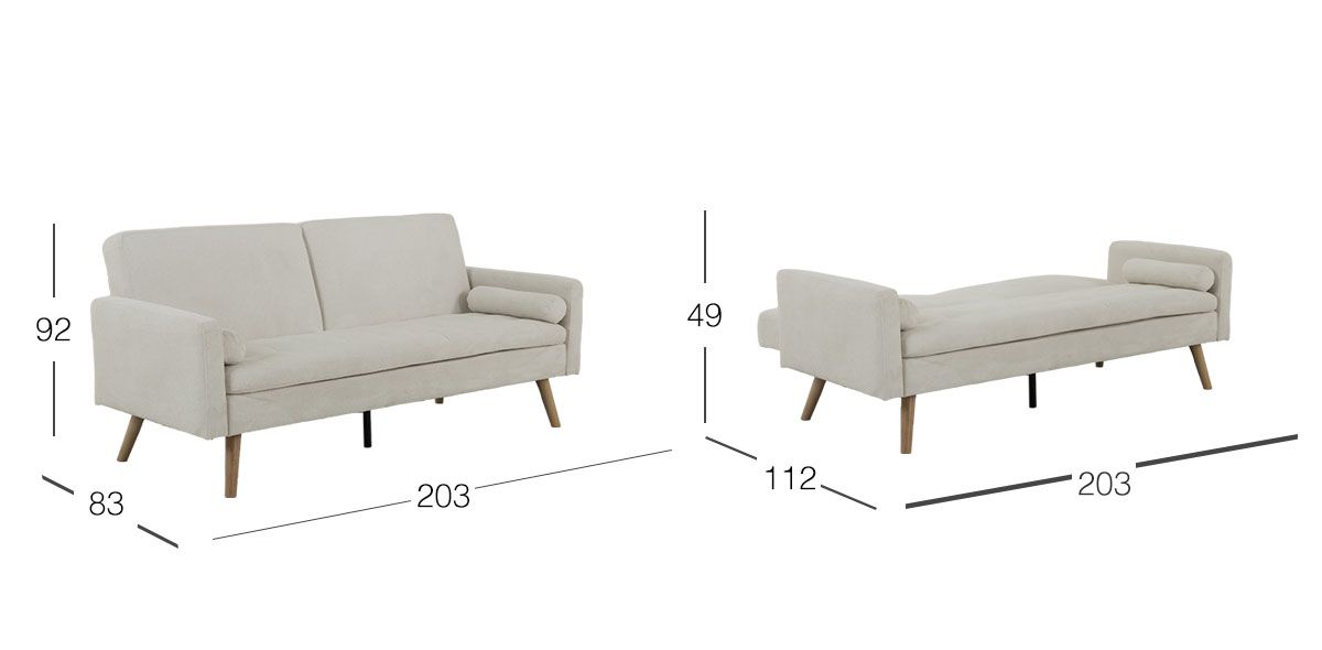 Sofá Cama Nuvy Beige