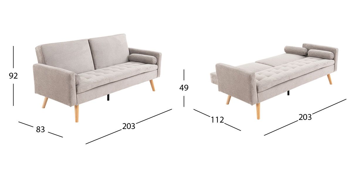 Sofá Cama Nuvy Gris