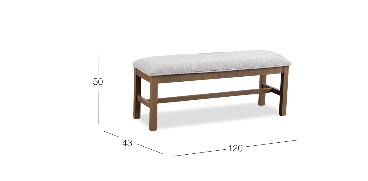 Banca Stone Silver 120 cm