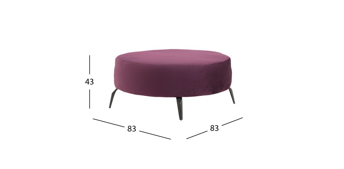  Taburete Bellavue Morado Grande