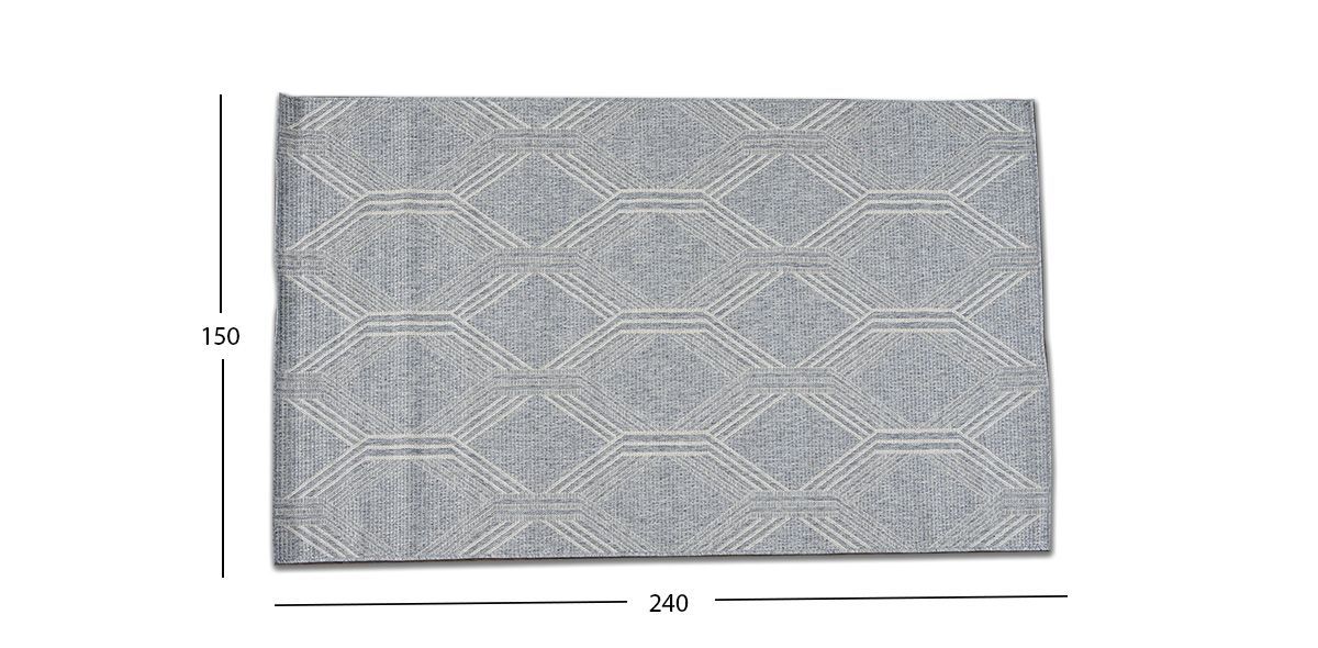 Tapete Decorativo 240 X 150 Cm Niza 2006R Azul