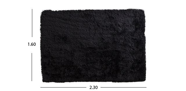 Tapete Decorativo Shaggy Black de160x230