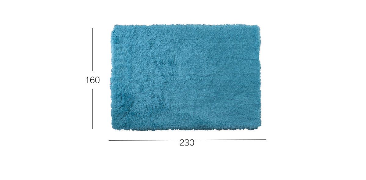 Tapete Decorativo Shaggy Aqua de 160x230