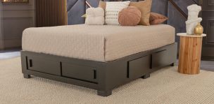 Base De Cama Cajonera Matrimonial Koren Chocolate