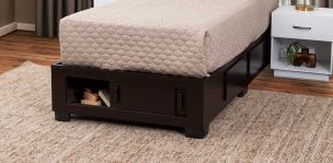 Base De Cama Cajonera Individual Koren Moka