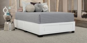 Base De Cama Cajonera Matrimonial Koren Blanco