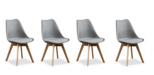 Paquete De Sillas Arthus PL Gris