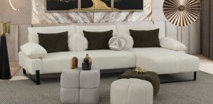 Sala En L Derecha Con Respaldo Abatible Regine Beige