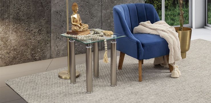 Mesa Lateral Cuadrada Enkel II Plata