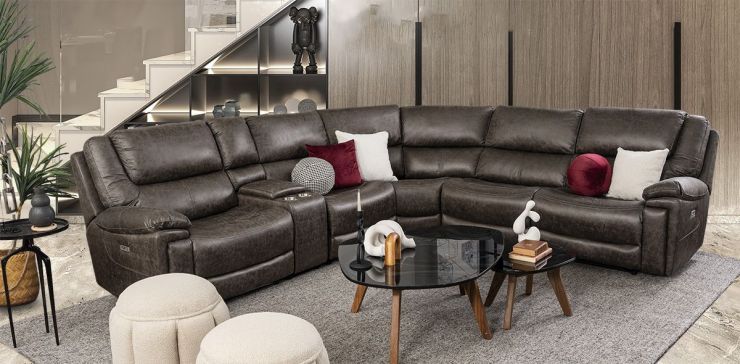 Sala Seccional Reclinable Joe ll Gris